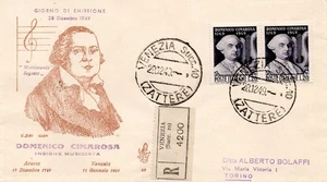 Cimarosa coppia su FDC Venezia - Picture 1 of 1