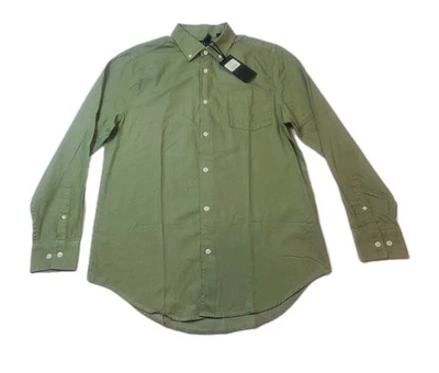 Camisa con botones FIVE FOUR para hombre talla mediana verde manga larga informal nueva con etiquetas Foto 1 de 4