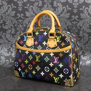 LOUIS VUITTON MONOGRAM Multicolor Trouville Noir Bag Handbag #11 Rise-on - Picture 1 of 19