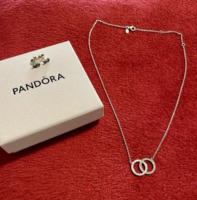 PANDORA COLLANA E ORECCHINI INFINITO ARGENTO 925 - Immagine 1 di 4