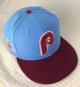 Philadelphia Phillies New Era 9FIFTY MLB Cooperstown Retro Snapback Light Blue - Picture 1 of 7