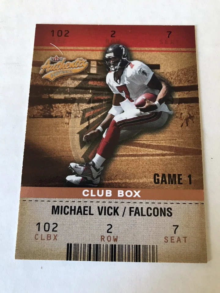 2003 Fleer Authentix #58 Michael Vick Club Box /100 Atlanta Falcons - Image 1 of 2