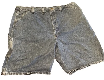 Wrangler Men’s Size 46 Carpenter Denim Shorts Blue 100% Cotton Relaxed Fit Work - Image 1 of 4