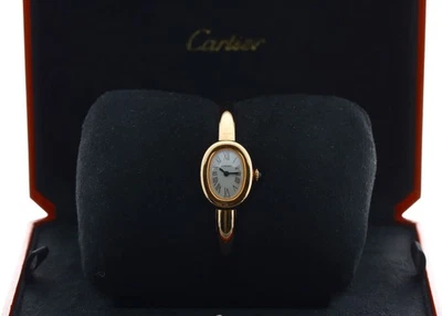 Cartier Baignoire Mini Bangle Size 16, Silver Dial - 18lt Yellow Gold, WGBA0048 - Image 1 of 4