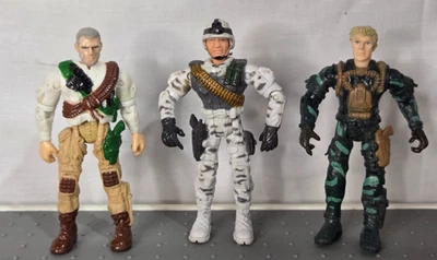 "Lote de 3 figuras de acción Lanard The Corps 2003 4"" ejército militar Ice Grady Dundee" Foto 1 de 4