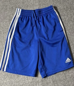 Adidas Shorts Jungen Jugend Größe Medium 10/12 marineblau 3 Streifen Taschen Kordelzug - Bild 1 von 14