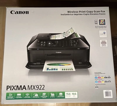 Canon Pixma MX922 All-in-One Wireless Inkjet Office Printer NEW In Open Box - Image 1 of 4