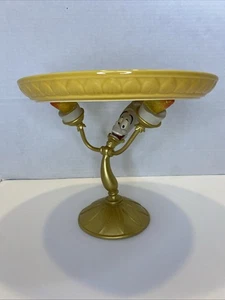 Disney Parks Lumiere Cake Stand Beauty & The Beast Ceramic Plate Serving Platter - Picture 1 of 12