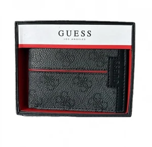 GUESS Men Bifold Wallet Styler Black Ns/Red Brand New Unopened Rn 129919 - Picture 1 of 4