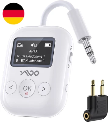 YMOO Upgraded Bluetooth 5.4 Transmitter Receiver Für Flugzeug, Wireless Bluetoot
