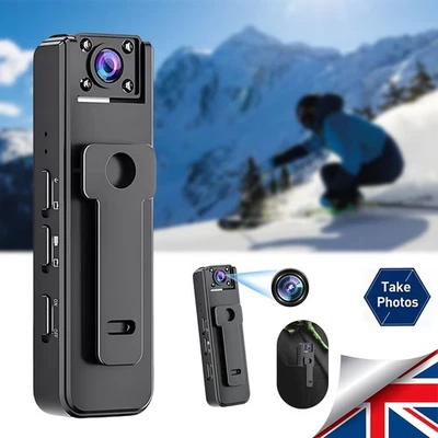 1080P Mini Body Camera with Clip | Portable HD Video Recorder, Night Vision - Image 1 of 4