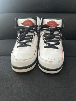 Jordan 2 Retro Talla 10 Hombre Edición 2004 Chicago Blanco Rojo Foto 1 de 4