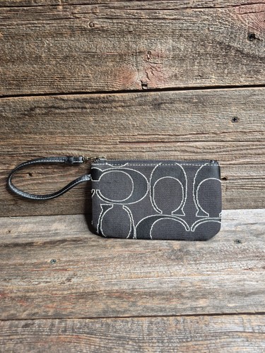 Coach Nero Braccialetto Tela Logo Coach Donna