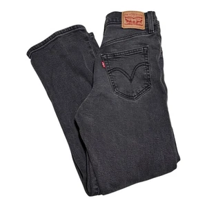 Levi's Ribcage Straight Ankle High Waisted Faded Black Jeans Women's 26 - Picture 1 of 12
