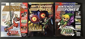 Three Zelda Issues Nintendo Power Magazine Windwaker Majora’s Four Swords Legend - Picture 1 of 4