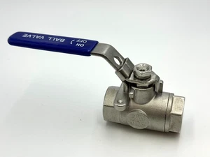 Stainless Steel1000 psi rated Ball valve 3/8" NPT With Lock-out 1000 CWP WOG - Picture 1 of 4