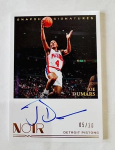 Joe Dumars 2020-21 Panini Noir Snapshots Gold Autograph Auto /10 - Picture 1 of 1