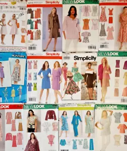 Lot of 12 Patterns Mostly Uncut Sizes 10 to 18, Burda, Simplicity - Picture 1 of 9