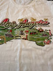 Vintage Delta Weight Los Angeles Map Graphic T-Shirt Herren Gr. L - Bild 1 von 6
