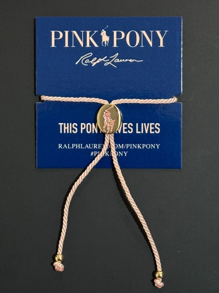 Polo Ralph Lauren Pink Pony Love Bracelet Breast Cancer Awareness Limited 2019