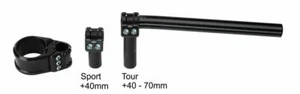 UNIVERSAL MULTICLIP TOUR ADJUSTABLE RISER CLIP-ON 49mm - Picture 1 of 6