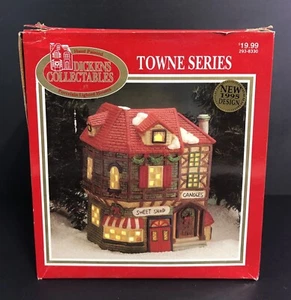Christmas Village "Sweet Shop & Candle Store" Lighted Dickens Collectables 1995 - Picture 1 of 9