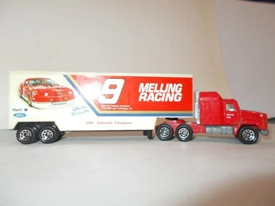 1990/91 Matchbox Superstar Transporters Bill Elliott Melling Racing #9  88 CHAMP - Image 1 of 4