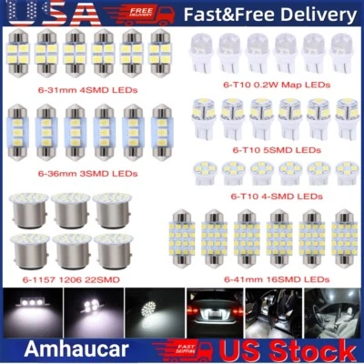 42 Assorted LED Car Interior Inside Light Dome Trunk Map License Plate Lamp Bulb - Image 1 of 4