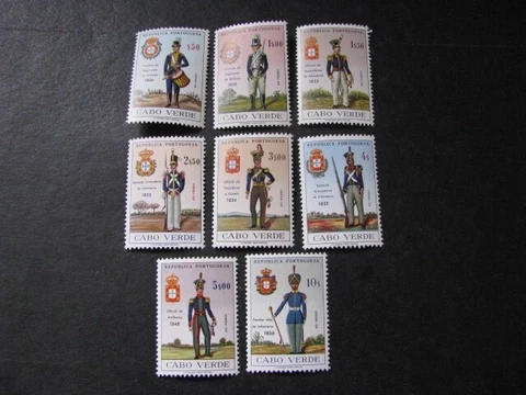 Cape Verde Stamp Set  Soldiers Scott # 330-337 Never Hinged Unused Cover