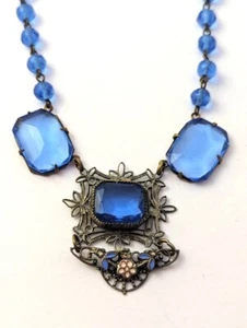 Vintage Czech Glass Necklace, 1930's, Vintage Jewelry - Picture 1 of 3