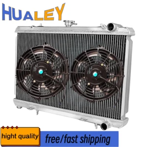 50MM Aluminium Radiator+FAN For 1989-98 Nissan Silvia S13 180SX 200SX CA18DET MT - Picture 1 of 6
