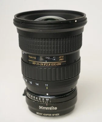 MINT Tokina AT-X Pro SD 11-20mm F2.8 (IF) DX Lens with Hood For NIkon F-mount - Image 1 of 4