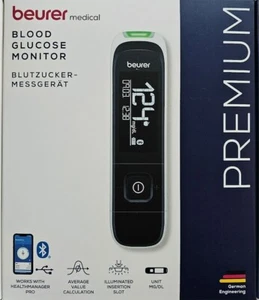 Beurer GL 60 MG/DL Blutzuckermessgerät USB Blutzucker BZ Starterset BZ Messer - Bild 1 von 6