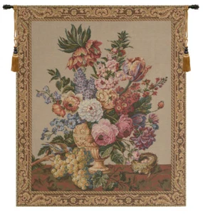 Brussels Bouquet European Tapestry Wallhanging By Jan Davidsz de Heem - Picture 1 of 5