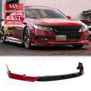 For Honda Accord 18-2020 Yofer San Marino Red Front Bumper Lip Splitter Spoiler - Picture 1 of 9