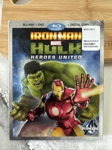 Iron Man Hulk: Heroes United Blu-ray + DVD + Digital Copy 2013 + Slipcover NEW - Picture 1 of 2