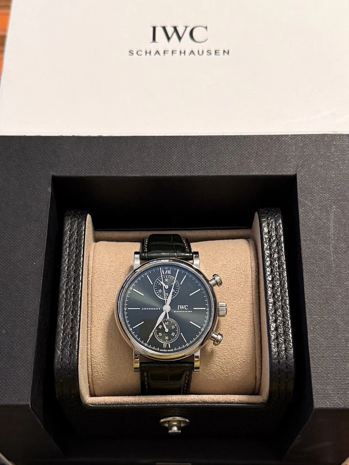 IWC Portifino Chronograph Steel Green Dial 39mm Automatic Men’s Watch IW391405 - Image 1 of 4