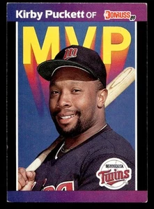 1989 Donruss Kirby Puckett #BC-1 Bonus MVP's Minnesota Twins - Picture 1 of 2