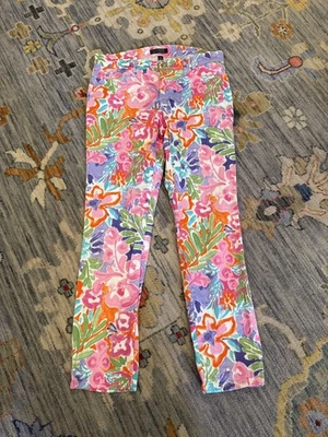 Lauren Ralph Lauren Floral Pants Pink/Blue/Green Women’s Size 10 - Image 1 of 4