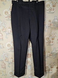 DKNY Pantalone elegante uomo plissettato lana antracite antirughe 36x32 nuovo con etichette $125 - Foto 1 di 11