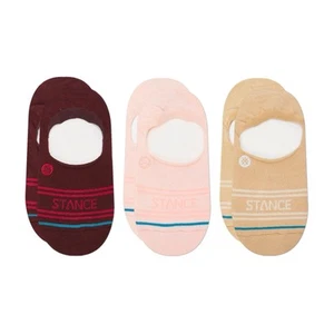 Stance 3 Pack Burgundy Pink Beige Icon No Show Socks Women’s Size Small 5-7.5 - Picture 1 of 4