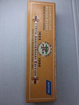 Norton Combination Bench Stone Sharpening 175th Anniversary JB8 Coarse Fine Pike - Image 1 of 4