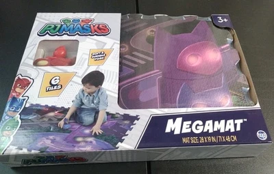 PJ Masks MegaMat Floor 6 Piece Playmat with 1 Assorted Vehicle - Brand New - Image 1 of 2