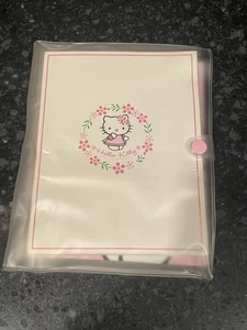 VTG Sanrio Hello Kitty Floral Flower Pink White Card Envelope Stationary Unused - Picture 1 of 4