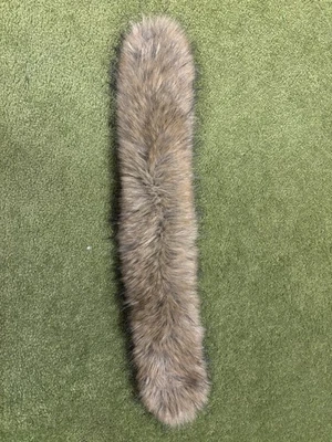 GRUESO CUELLO DE PIEL DE ZORRO MARRÓN CLARO SUAVE FLEXIBLE EE. UU. Forrado 24" x 5" #2 Foto 1 de 3