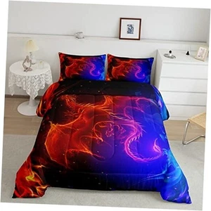 Dragon Comforter Set Nebula Bedding Set Size Mysterious Outer Twin Multi 741 - Picture 1 of 7