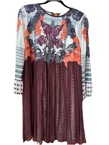 Vestido Anthropologie Moulinette Soeurs Talla 4 Mujer Borgoña Detalle Forrado - Imagen 1 de 16