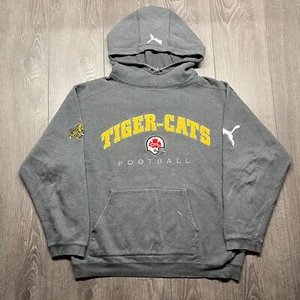 Vintage Hamilton Tiger Cats Embroidered Sweater Hoodie CFL Medium Puma - Picture 1 of 9