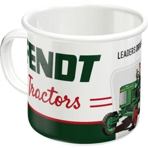 Fendt Traktor Tracteur Emaille Kaffeetasse Tasse 360 ml. coffee mug - Picture 1 of 5