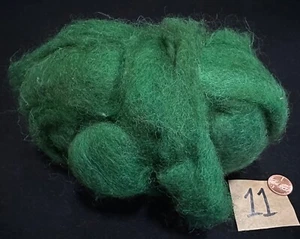 Needle Felting 100% Natural Wool Top Roving: EMERALD DRAGON GREEN - 1.5 Ounces  - Picture 1 of 3